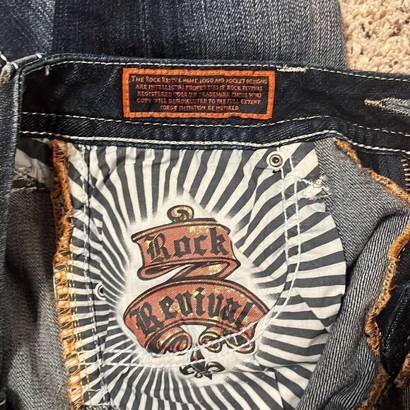 Rock Revival Nancy Dark Denim Easy Crop Size 26 - Picture 8 of 10